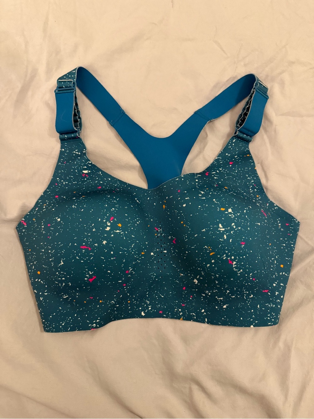 Brooks high support speckled teal sports bra 38C